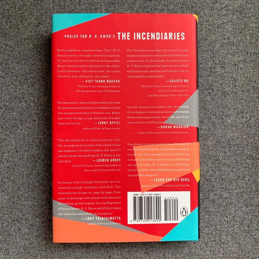 BOOK The Incendiaries by R. O. Kwon - Picture 2 of 3